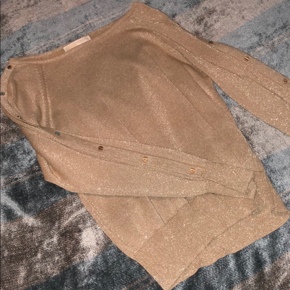 Michael Kors Gold Sparkle Top